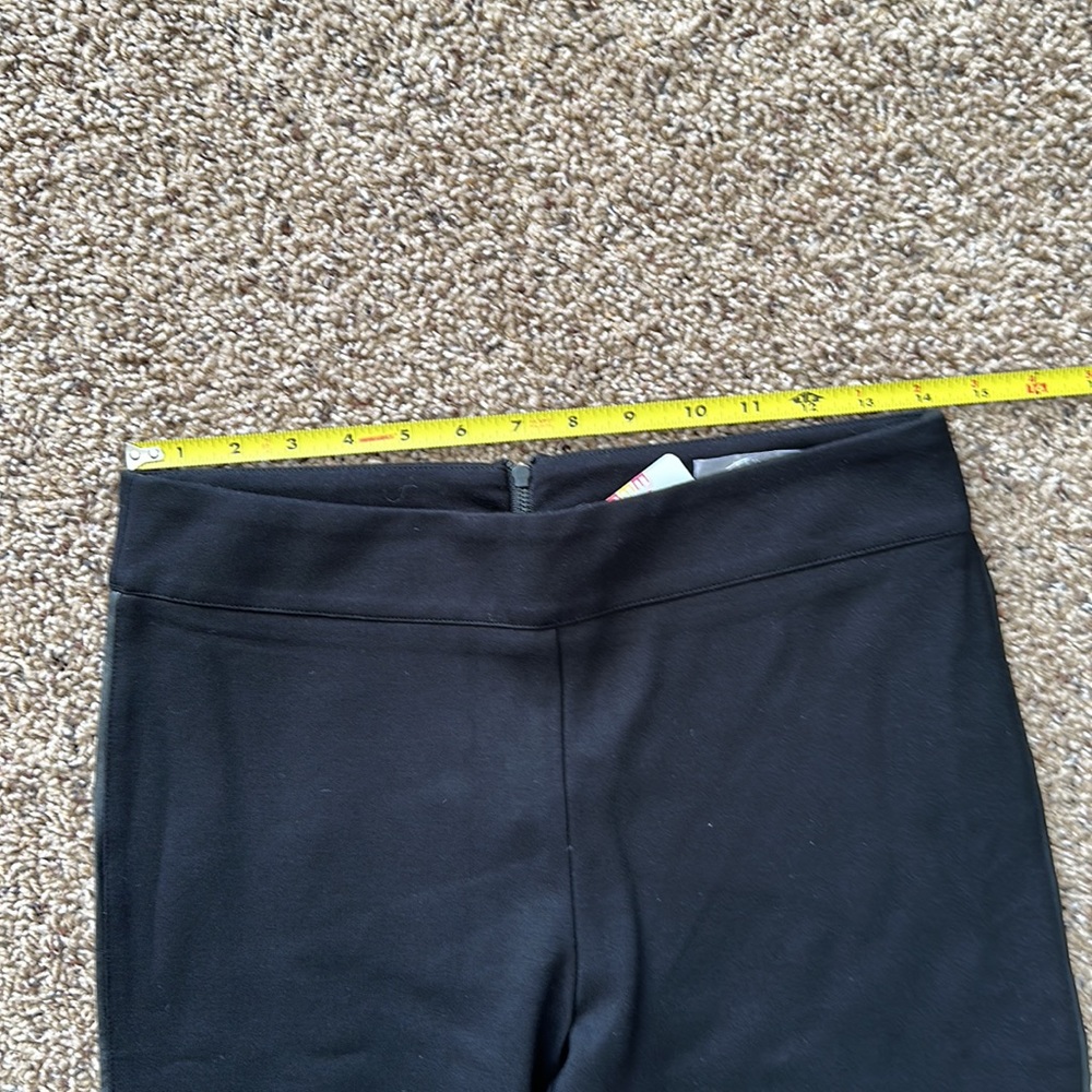 NWT Tart (Evereve) High Waisted Sylvia Ponte Pant w/Faux Leather Black Medium - Picture 12 of 14